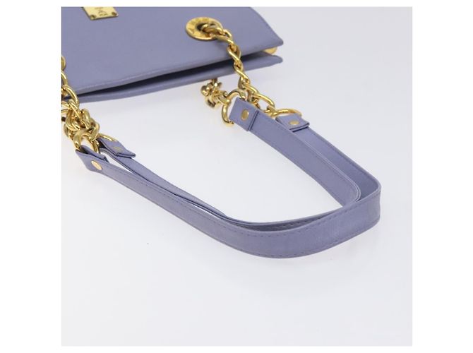 Borsa a Spalla in Pelle MCM Chain Lavanda Oro Auth BA3698 D'oro - vista 7