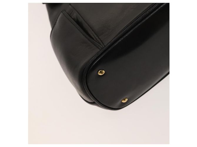Céline Borsa a Spalla CELINE in Pelle Nera Oro Auth 128438 Nero D'oro - vista 14