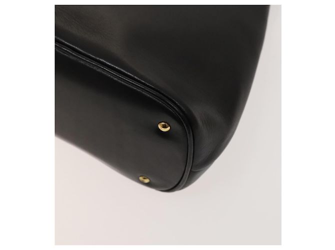 Céline Borsa a Spalla CELINE in Pelle Nera Oro Auth 128438 Nero D'oro - vista 15