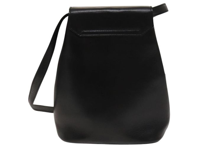 Céline Borsa a Spalla CELINE in Pelle Nera Oro Auth 128438 Nero D'oro - vista 2