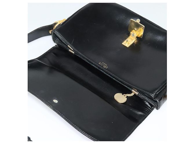 Céline Borsa a Spalla CELINE in Pelle Nera Oro Auth BA3711 Nero D'oro - vista 10