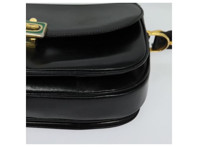 Céline Borsa a Spalla CELINE in Pelle Nera Oro Auth BA3711 Nero D'oro - vista 14