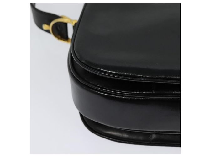 Céline Borsa a Spalla CELINE in Pelle Nera Oro Auth BA3711 Nero D'oro - vista 15
