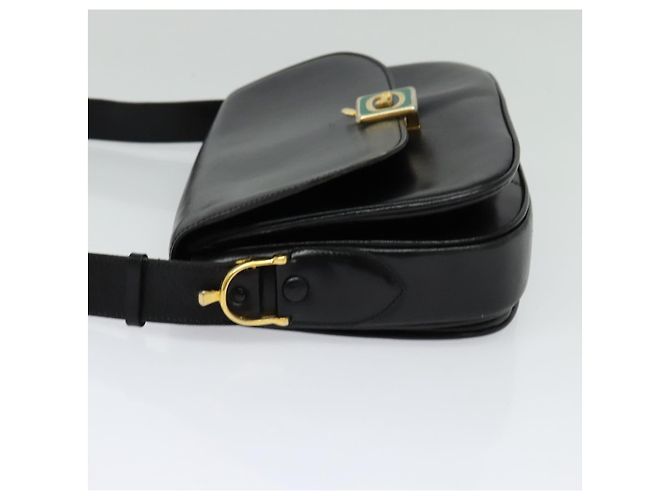 Céline Borsa a Spalla CELINE in Pelle Nera Oro Auth BA3711 Nero D'oro - vista 3