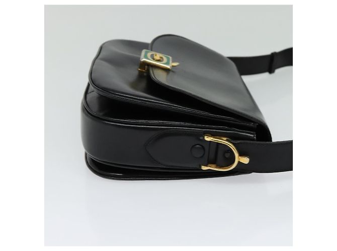 Céline Borsa a Spalla CELINE in Pelle Nera Oro Auth BA3711 Nero D'oro - vista 4