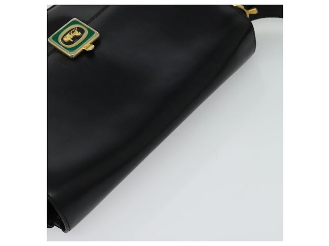 Céline Borsa a Spalla CELINE in Pelle Nera Oro Auth BA3711 Nero D'oro - vista 6