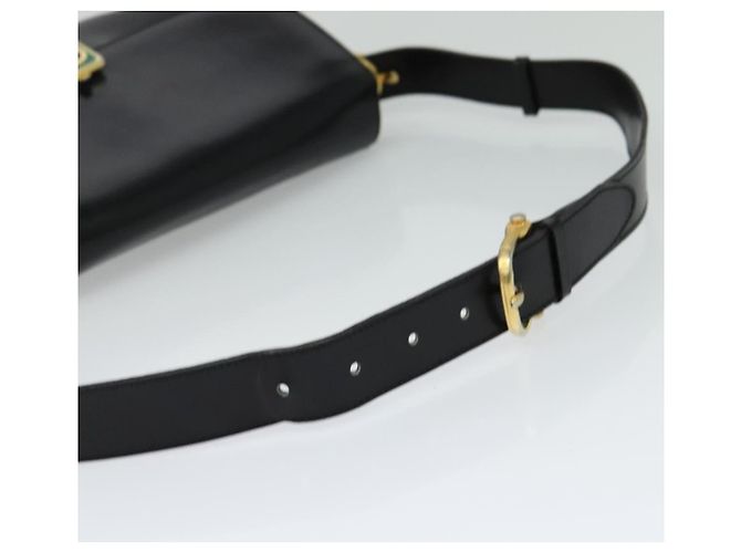 Céline Borsa a Spalla CELINE in Pelle Nera Oro Auth BA3711 Nero D'oro - vista 7