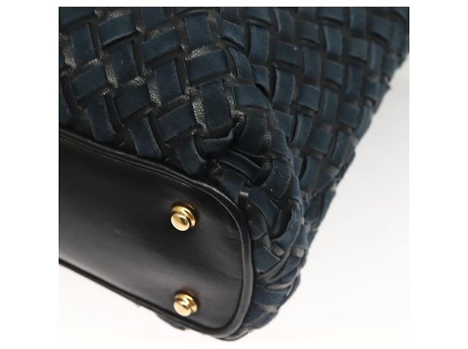 BALLY Borsa a Spalla in Camoscio Blu Navy Oro Auth BA3960 D'oro - vista 16