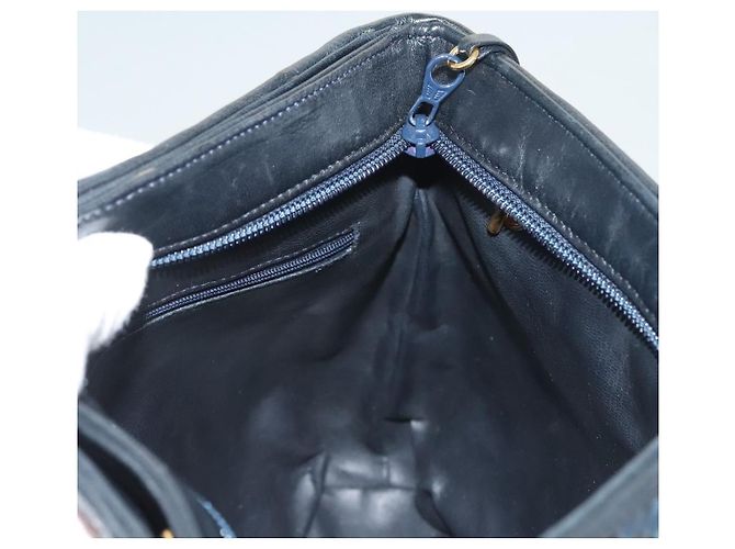 BALLY Borsa a Spalla in Camoscio Blu Navy Oro Auth BA3960 D'oro - vista 19