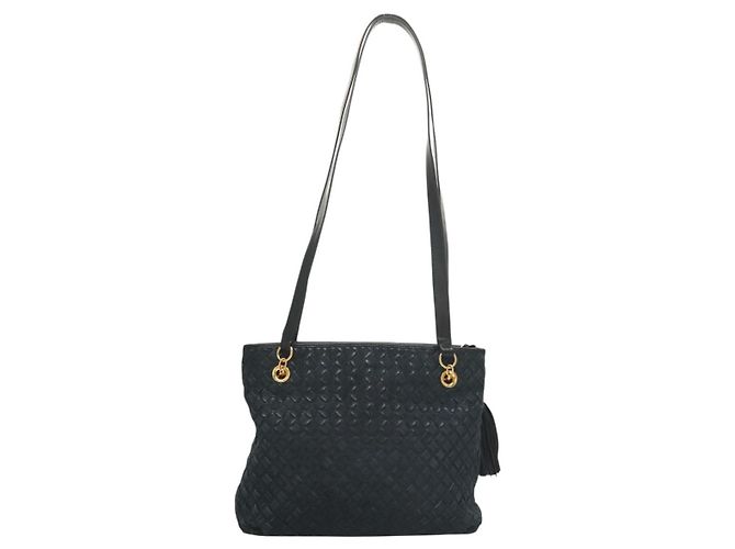 BALLY Borsa a Spalla in Camoscio Blu Navy Oro Auth BA3960 D'oro - vista 2
