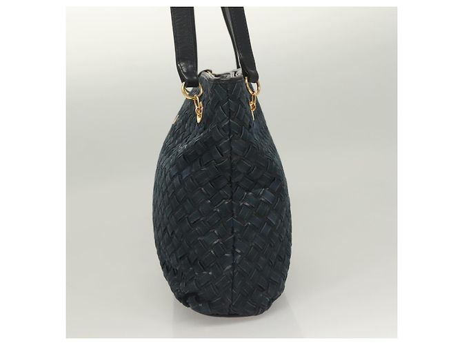 BALLY Borsa a Spalla in Camoscio Blu Navy Oro Auth BA3960 D'oro - vista 3