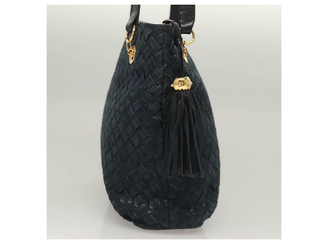BALLY Borsa a Spalla in Camoscio Blu Navy Oro Auth BA3960 D'oro - vista 4