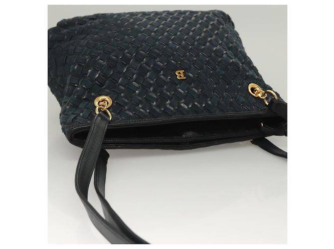 BALLY Borsa a Spalla in Camoscio Blu Navy Oro Auth BA3960 D'oro - vista 6