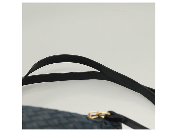 BALLY Borsa a Spalla in Camoscio Blu Navy Oro Auth BA3960 D'oro - vista 8