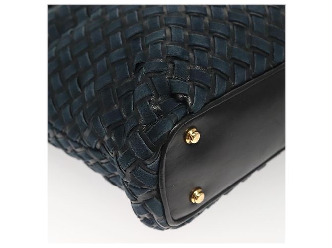 BALLY Borsa a Spalla in Camoscio Blu Navy Oro Auth BA3960 D'oro - vista 9