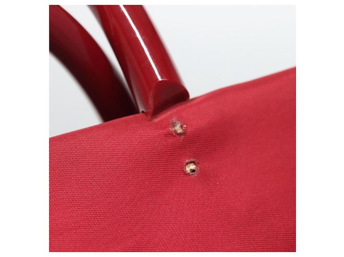 Borsa Tote PRADA Nylon Rossa Argento Auth bs27835 Rosso - vista 10