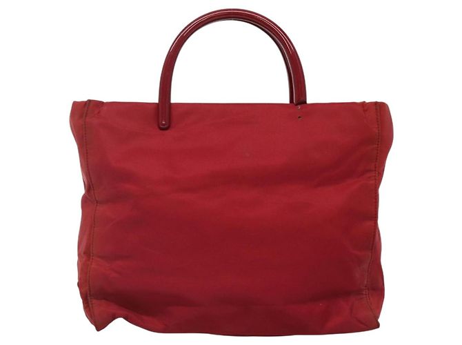 Borsa Tote PRADA Nylon Rossa Argento Auth bs27835 Rosso - vista 13