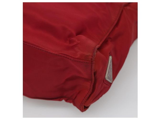 Borsa Tote PRADA Nylon Rossa Argento Auth bs27835 Rosso - vista 15