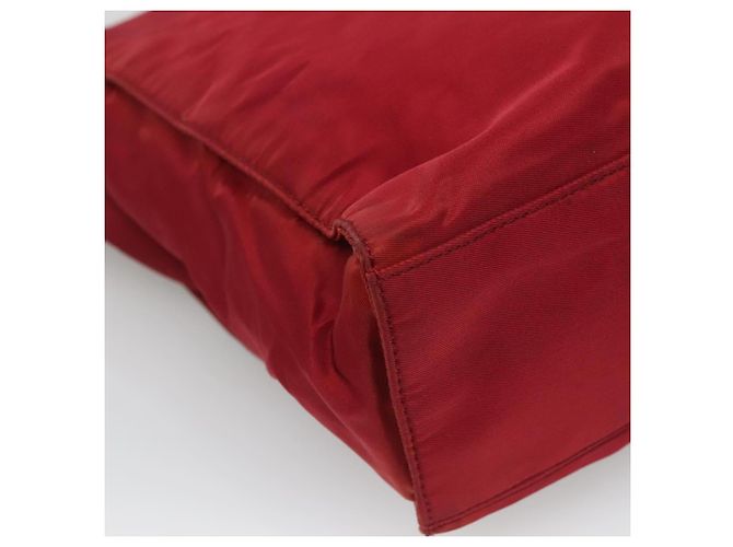 Borsa Tote PRADA Nylon Rossa Argento Auth bs27835 Rosso - vista 16