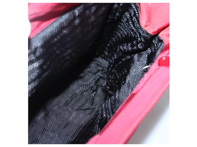 Borsa Tote PRADA Nylon Rossa Argento Auth bs27835 Rosso - vista 20