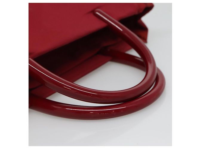 Borsa Tote PRADA Nylon Rossa Argento Auth bs27835 Rosso - vista 7