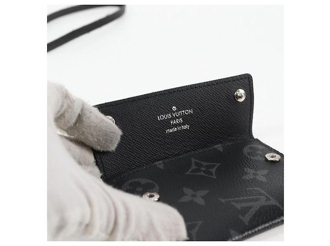 LOUIS VUITTON Monogram Eclipse Porta Carte Con Cinturino M83155 LV Auth 128825M Monogramma - vista 10