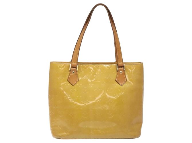 LOUIS VUITTON Bolso de Mano Houston Monogram Vernis Beige M91004 LV Auth th6217 - vista 13