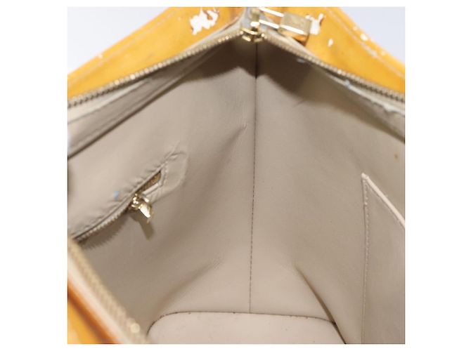 LOUIS VUITTON Bolso de Mano Houston Monogram Vernis Beige M91004 LV Auth th6217 - vista 20