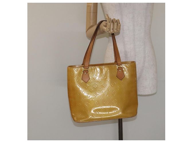 LOUIS VUITTON Bolso de Mano Houston Monogram Vernis Beige M91004 LV Auth th6217 - vista 23