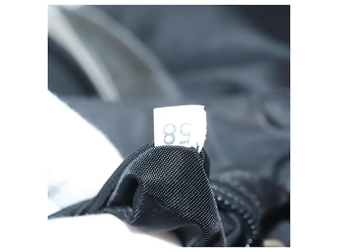 PRADA Borsa a mano in nylon nero argento Auth ti3274 - vista 12