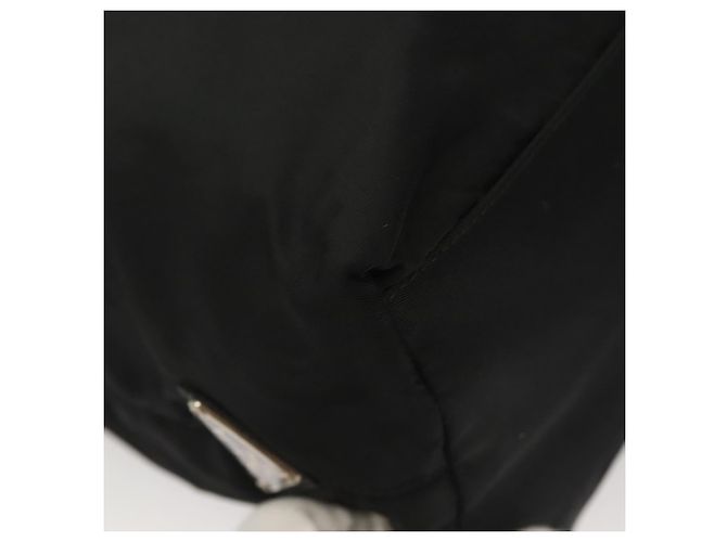 PRADA Borsa a mano in nylon nero argento Auth ti3274 - vista 15