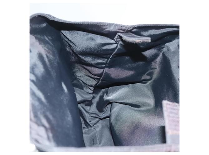 PRADA Borsa a mano in nylon nero argento Auth ti3274 - vista 20