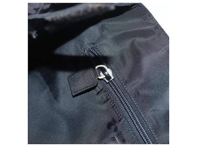PRADA Borsa a mano in nylon nero argento Auth ti3274 - vista 21