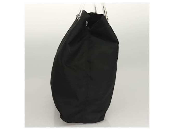 PRADA Borsa a mano in nylon nero argento Auth ti3274 - vista 3