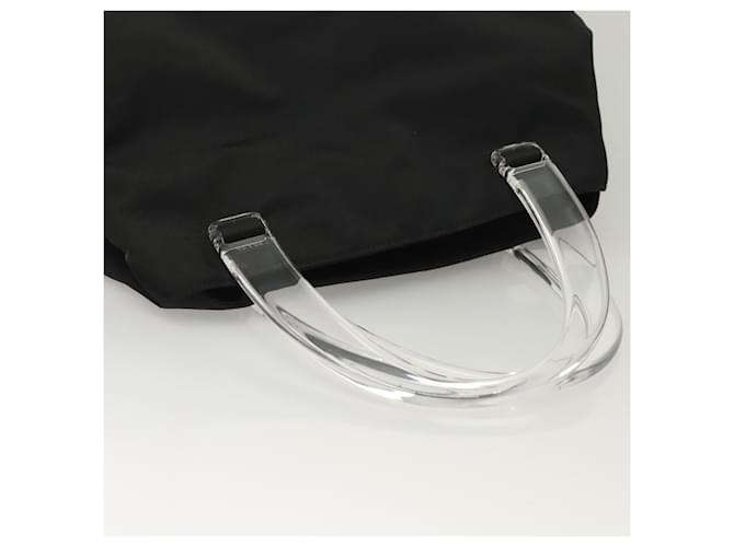 PRADA Borsa a mano in nylon nero argento Auth ti3274 - vista 6