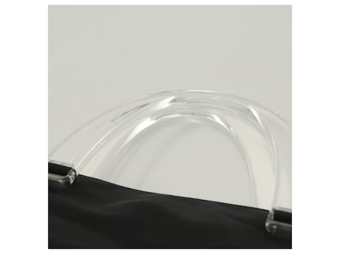 PRADA Borsa a mano in nylon nero argento Auth ti3274 - vista 8