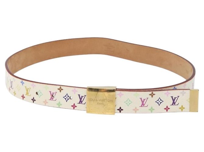 LOUIS VUITTON Monogramm Multicolor Gürtel Care Weiß LV Auth yk18692 - Ansicht 13