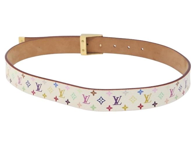 LOUIS VUITTON Monogramm Multicolor Gürtel Care Weiß LV Auth yk18692 - Ansicht 2