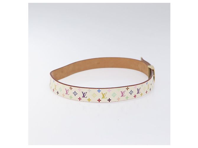 LOUIS VUITTON Monogramm Multicolor Gürtel Care Weiß LV Auth yk18692 - Ansicht 4