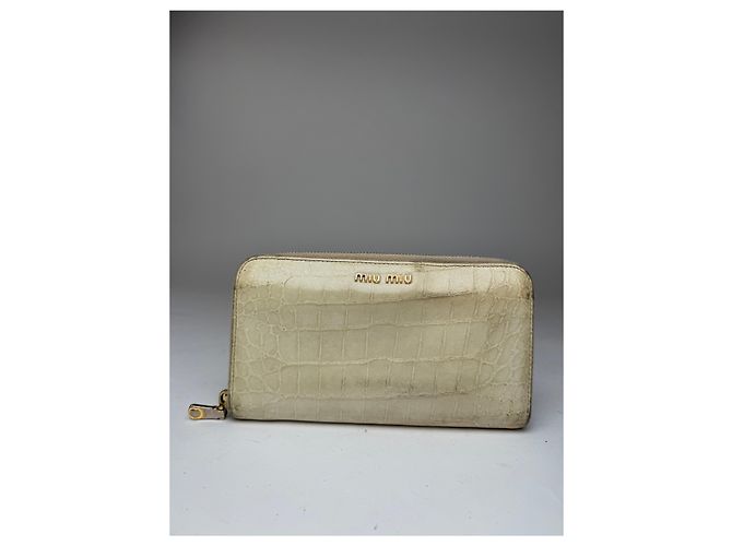 Vintage Miu Miu Leather wallet white - view 3