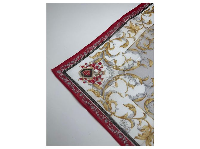 Sciarpa Vintage Gucci Rossa Oro Grigia Rosso - vista 5