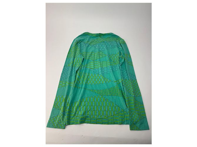Pull en viscose vintage Emilio Pucci bleu vert - vue 11