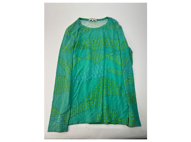 Pull en viscose vintage Emilio Pucci bleu vert - vue 4