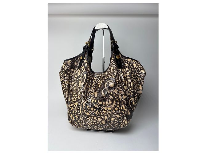 Vintage Givenchy Handtasche schwarz braun - Ansicht 15