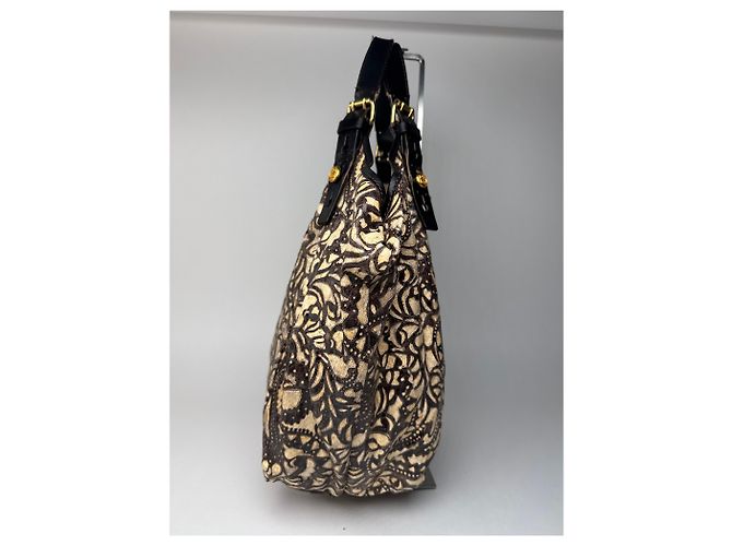 Vintage Givenchy Handtasche schwarz braun - Ansicht 2