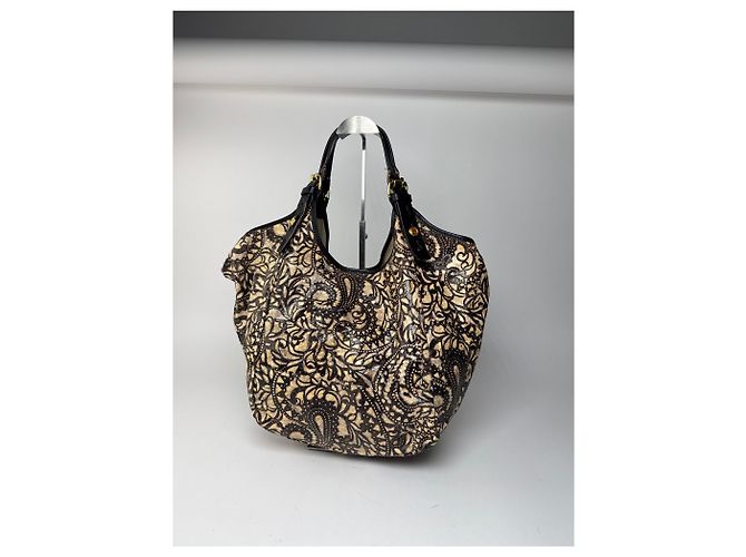 Vintage Givenchy Handtasche schwarz braun - Ansicht 3