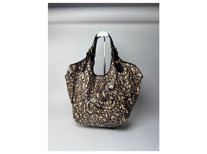 Vintage Givenchy Handtasche schwarz braun - Ansicht 7