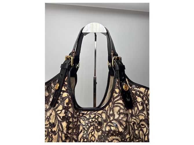 Vintage Givenchy Handtasche schwarz braun - Ansicht 8