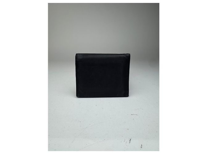 Vintage Prada Triangle Polyester leather wallet black - view 2