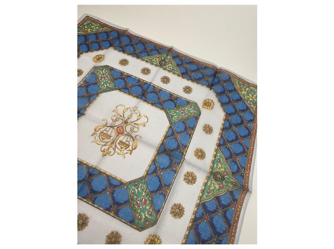 Sciarpa Vintage Gucci Blu Verde - vista 6